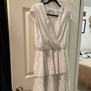 WD.NY White Dress with Black Dots